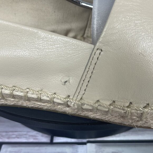 Tory Burch Women's Nappa Leather Color Block Flat Espadrille Flats Size 10 - Picture 3 of 12